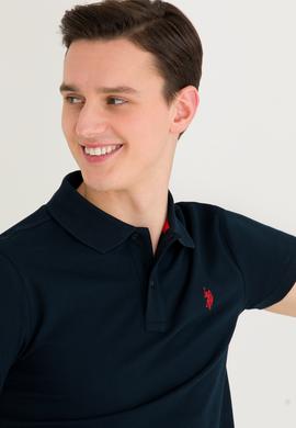 Erkek Koyu Lacivert Basic Polo Yaka Tişört - 50262933165