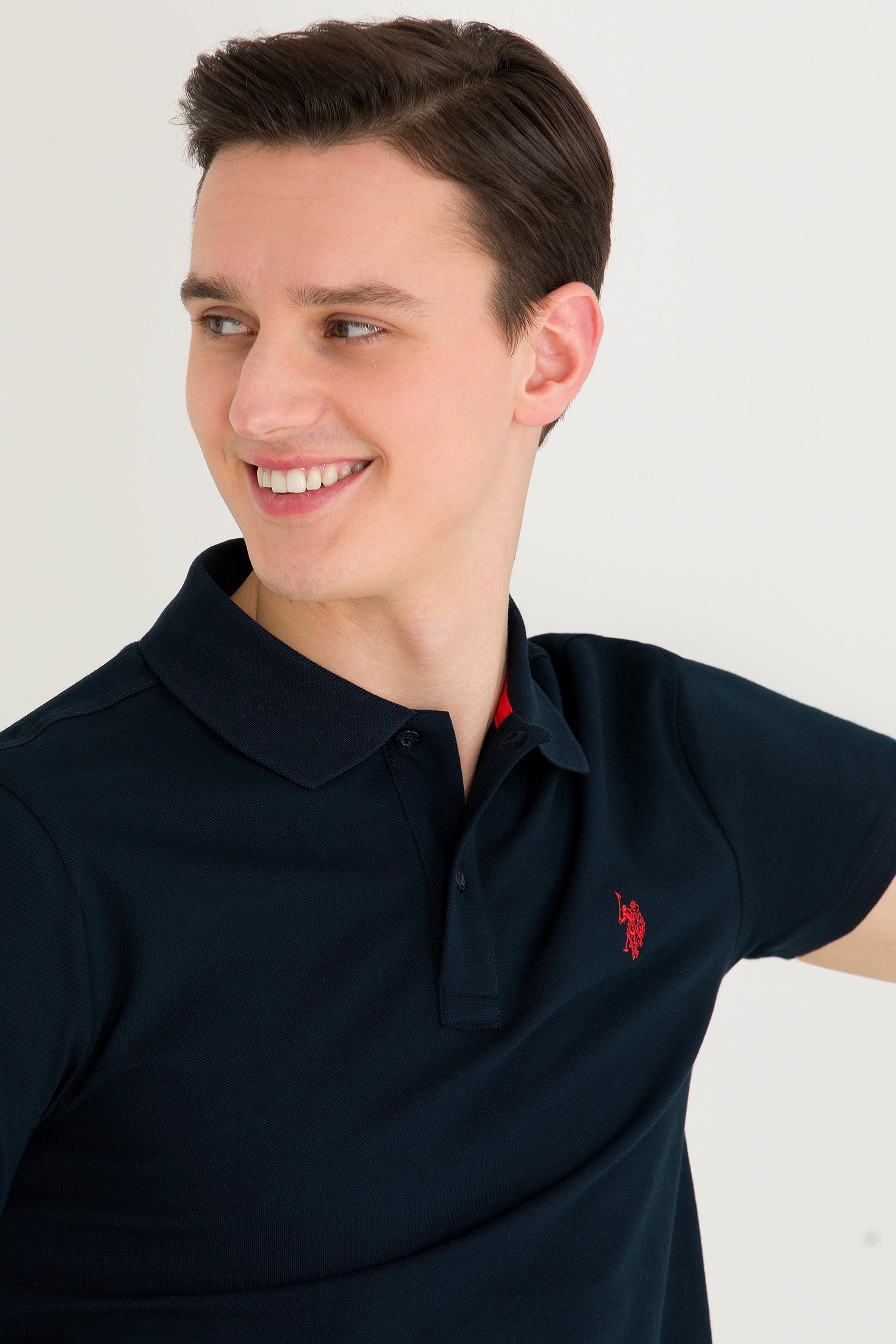 Erkek Koyu Lacivert Basic Polo Yaka Tişört