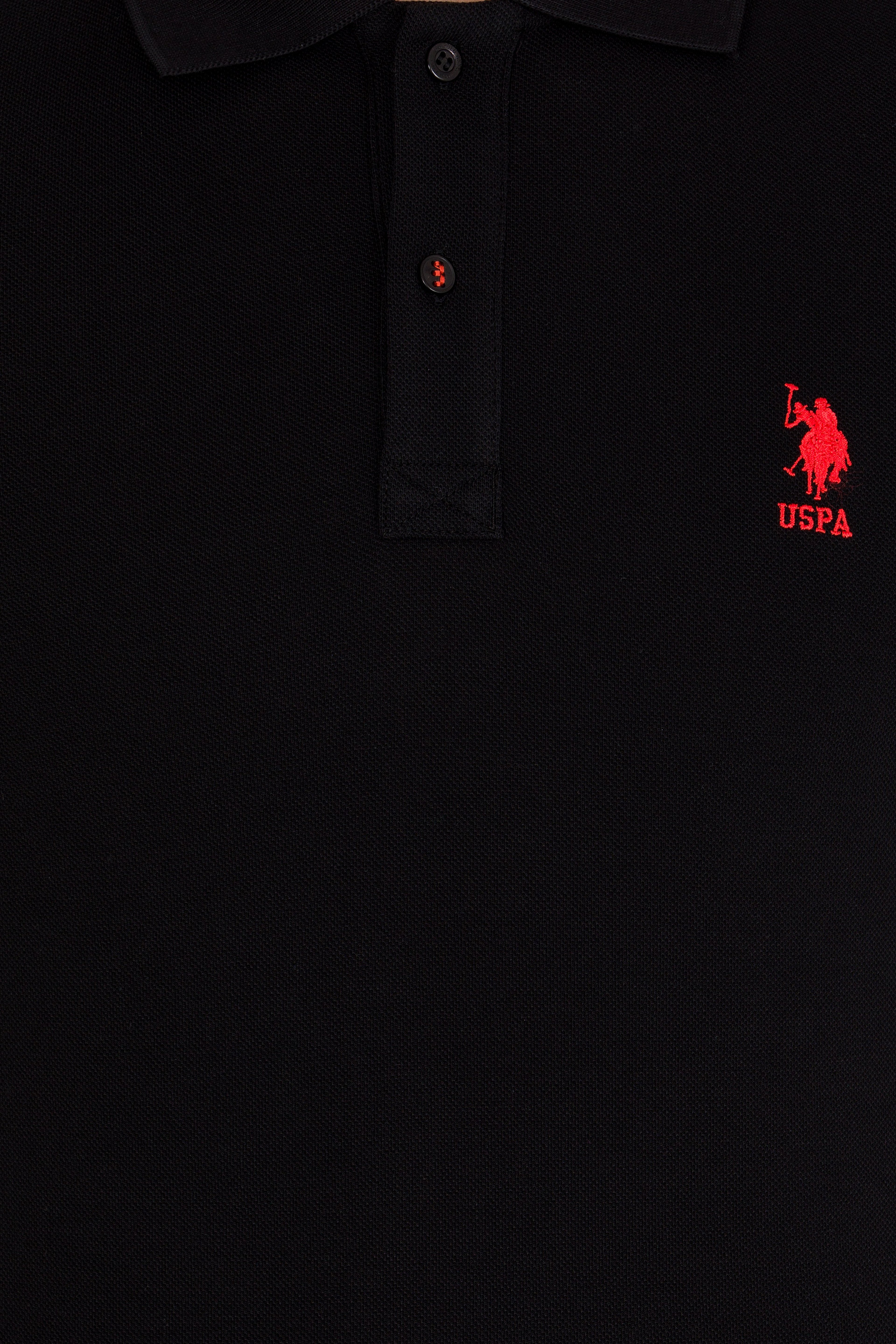 Erkek Siyah Basic Polo Yaka Tişört - Image 6