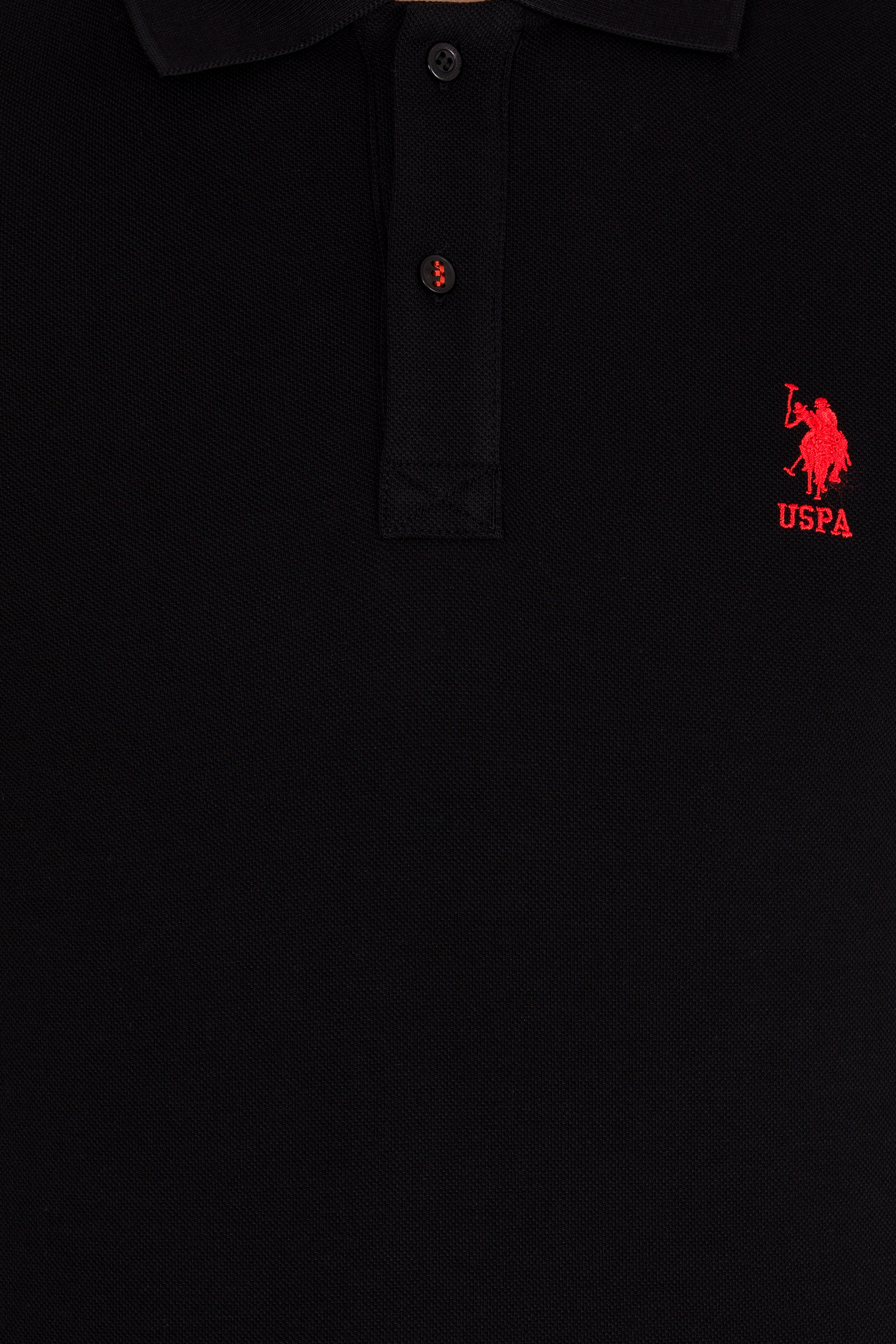 Erkek Siyah Basic Polo Yaka Tişört