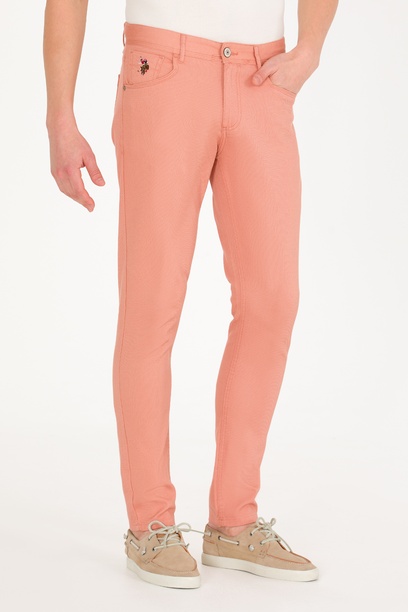Erkek Slim Fit Kiremit Kanvas Pantolon