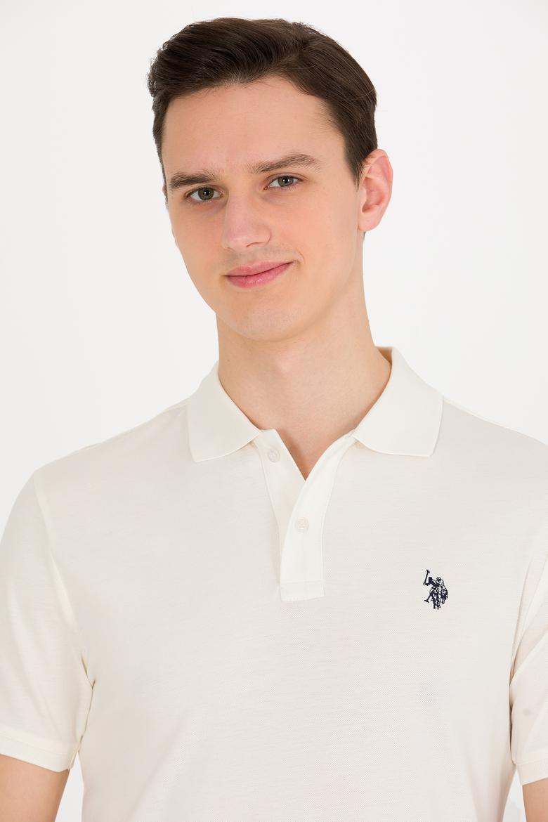Erkek Ekru Basic Polo Yaka Tişört - 50262933185