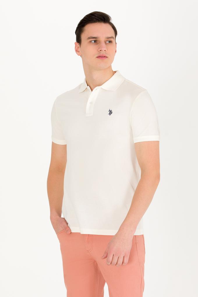 Erkek Ekru Basic Polo Yaka Tişört