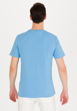 Erkek Turkuaz Basic Bisiklet Yaka Tişört - 50262976118