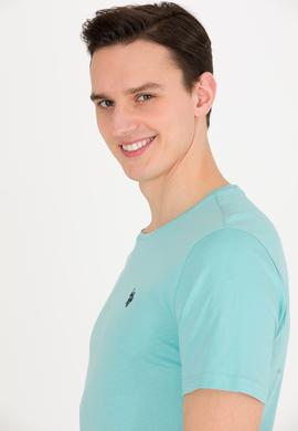 Erkek Mint Basic Bisiklet Yaka Tişört - 50263026066