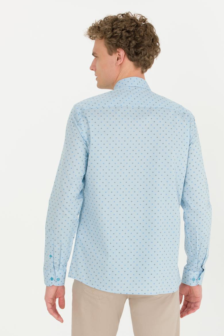 Erkek Mavi Uzun Kollu Gömlek - 50252845021