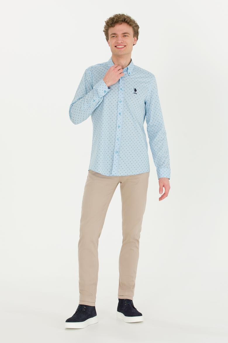 Erkek Mavi Uzun Kollu Gömlek - 50252845021