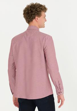 Erkek Vişne Uzun Kollu Basic Gömlek - 50253872061