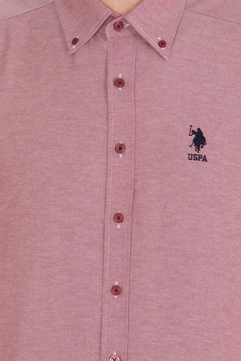 Erkek Vişne Uzun Kollu Basic Gömlek - 50253872061