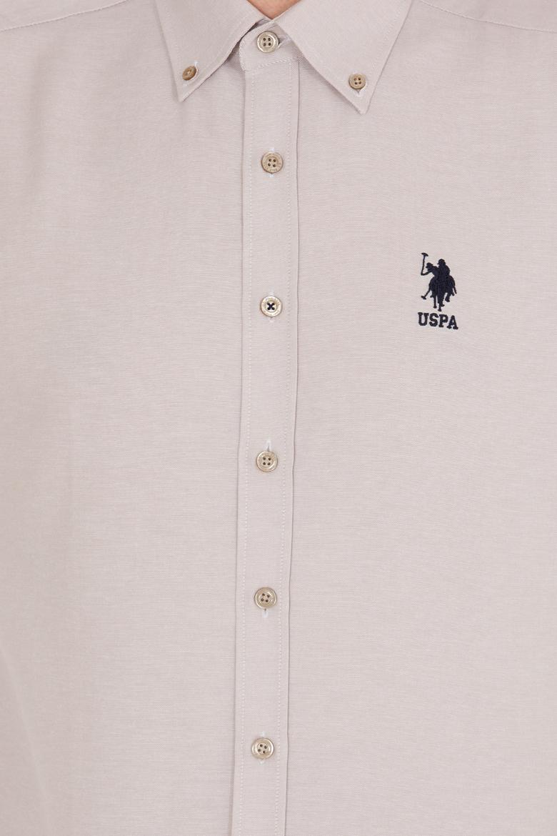 Erkek Vizon Uzun Kollu Basic Gömlek - 50253872069