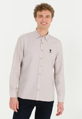 Erkek Vizon Uzun Kollu Basic Gömlek - 50253872069