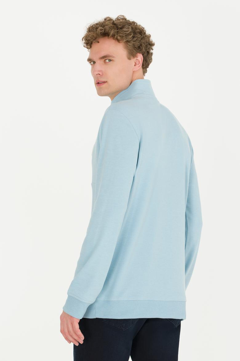 Erkek Mavi Melanj Sweatshirt - 50256328005