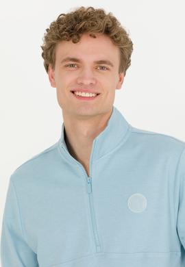 Erkek Mavi Melanj Sweatshirt - 50256328005