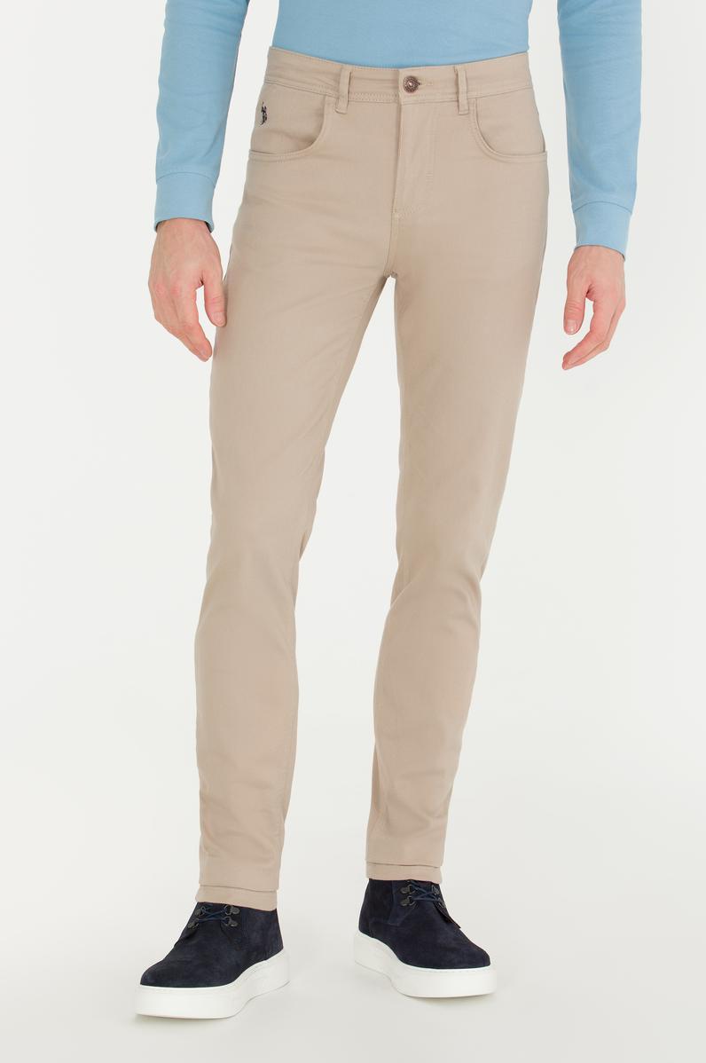 Erkek Slim Fit Taş Chinos
