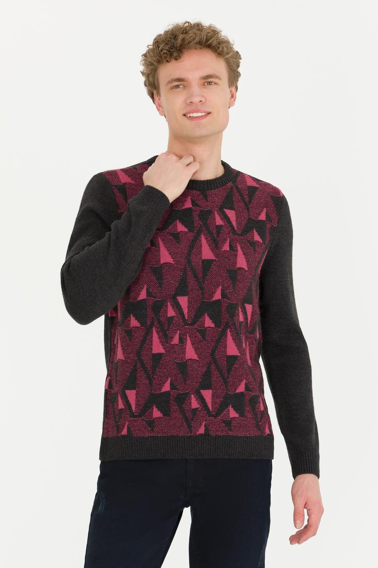 Erkek Antrasit Melanj Kazak - 50256663016