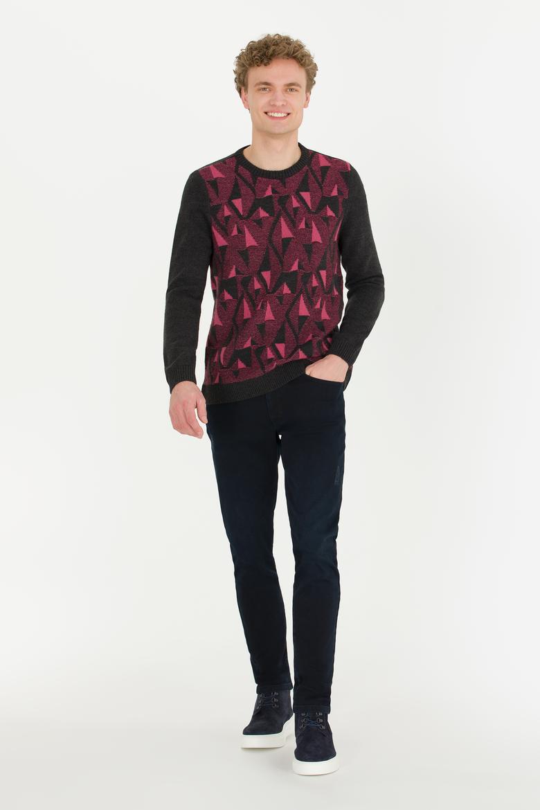 Erkek Antrasit Melanj Kazak - 50256663016