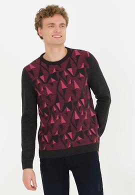 Erkek Antrasit Melanj Kazak - 50256663016