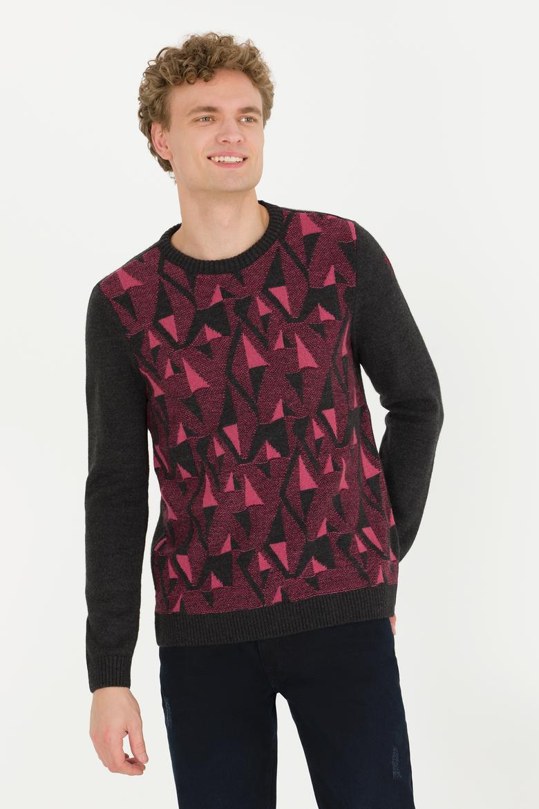 Erkek Antrasit Melanj Kazak - 50256663016