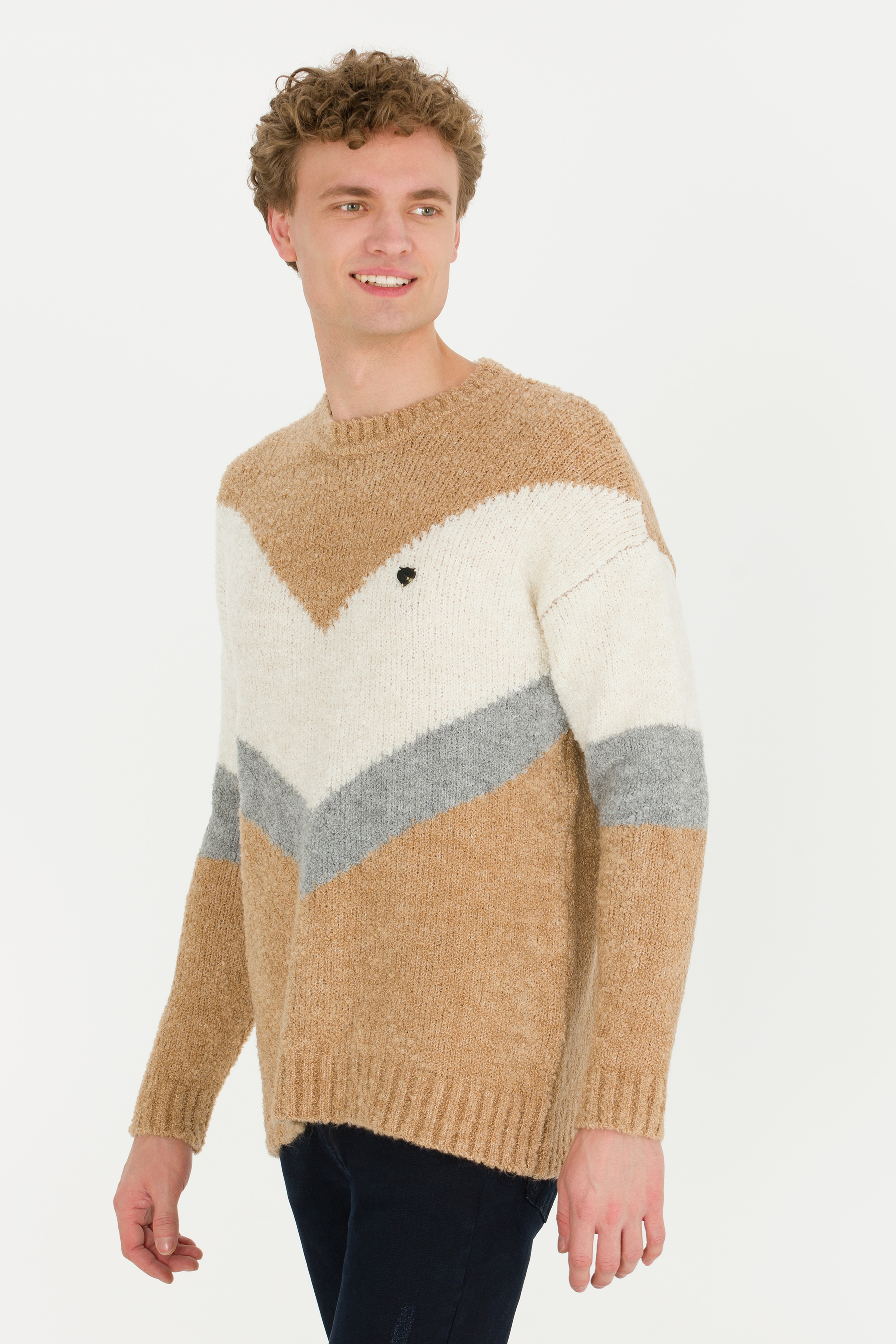 Erkek Camel Melanj Kazak - Image 1
