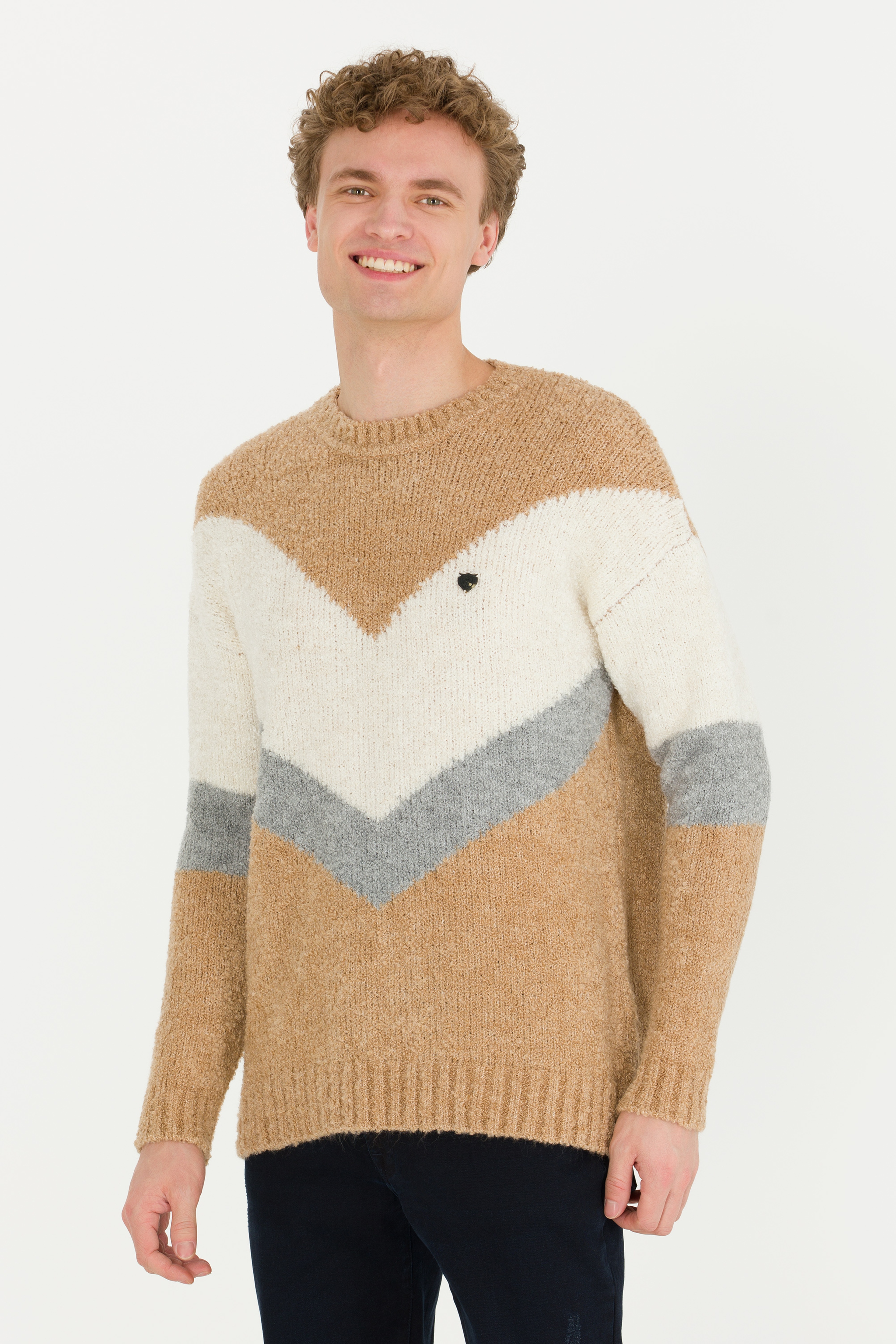 Erkek Camel Melanj Kazak - Image 3