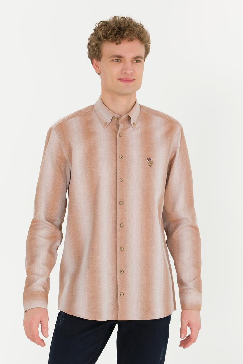 Erkek Camel Uzun Kollu Gömlek - 50256983007