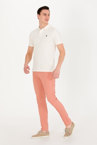 Erkek Slim Fit Kiremit Kanvas Pantolon