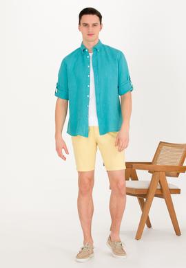 Erkek Sarı Dokuma Şort - 50266070043