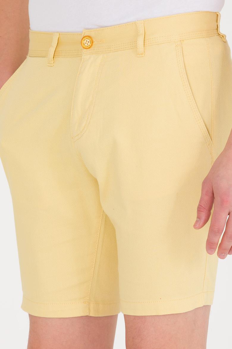 Erkek Sarı Dokuma Şort - 50266070043