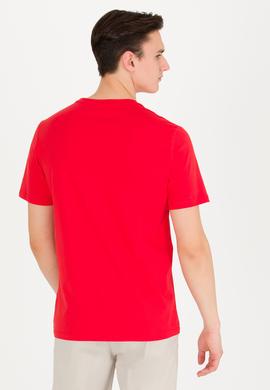 Erkek Kırmızı Bisiklet Yaka Tişört - 50263284016