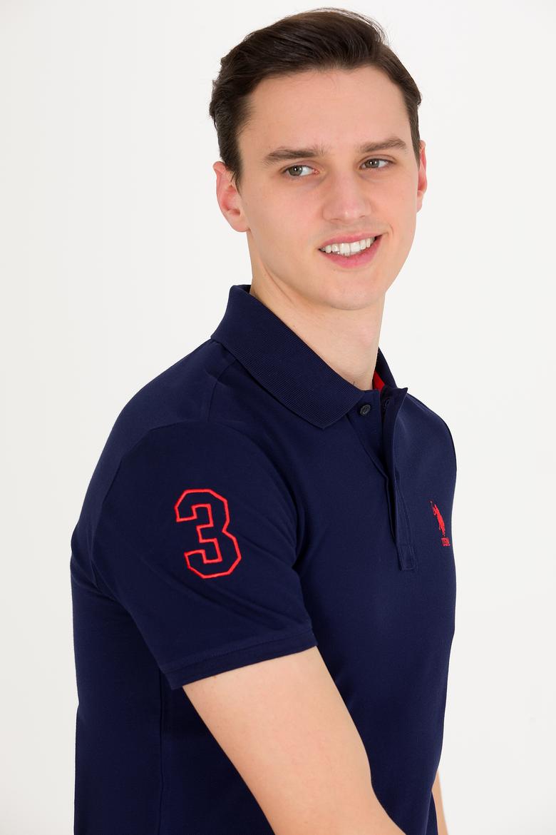 Erkek Lacivert Basic Polo Yaka Tişört - 50264891041