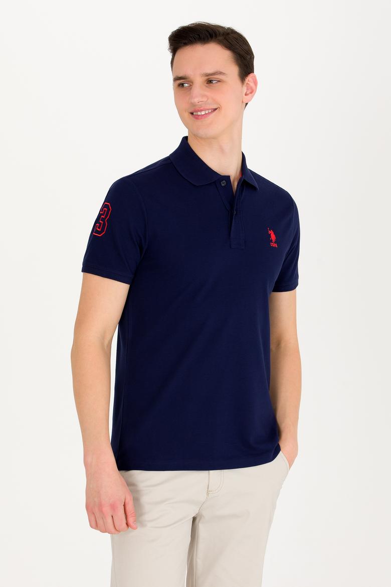 Erkek Lacivert Basic Polo Yaka Tişört