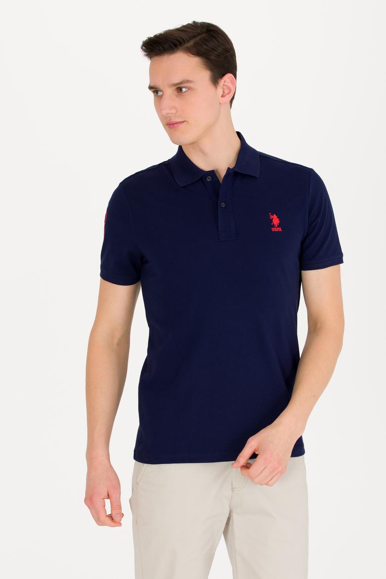 Erkek Lacivert Basic Polo Yaka Tişört - 50264891041