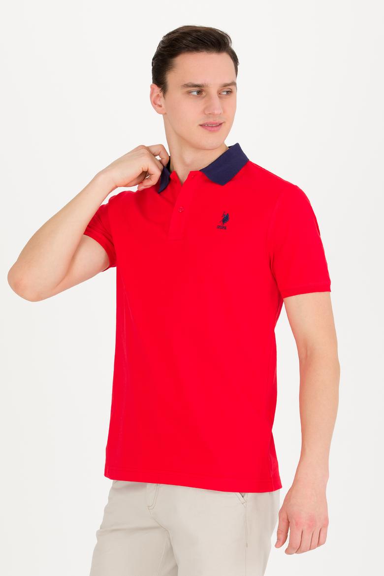 Erkek Kırmızı Polo Yaka Tişört - 50264895019