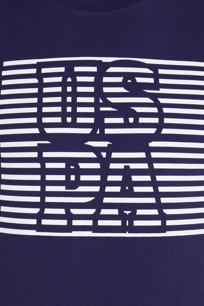 Erkek Lacivert Bisiklet Yaka Tişört - 50264962003