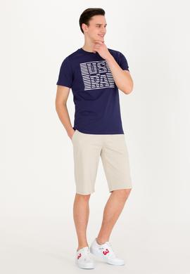 Erkek Lacivert Bisiklet Yaka Tişört - 50264962003