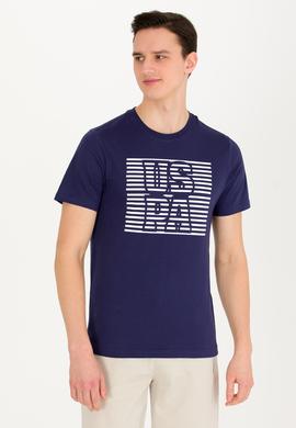 Erkek Lacivert Bisiklet Yaka Tişört - 50264962003