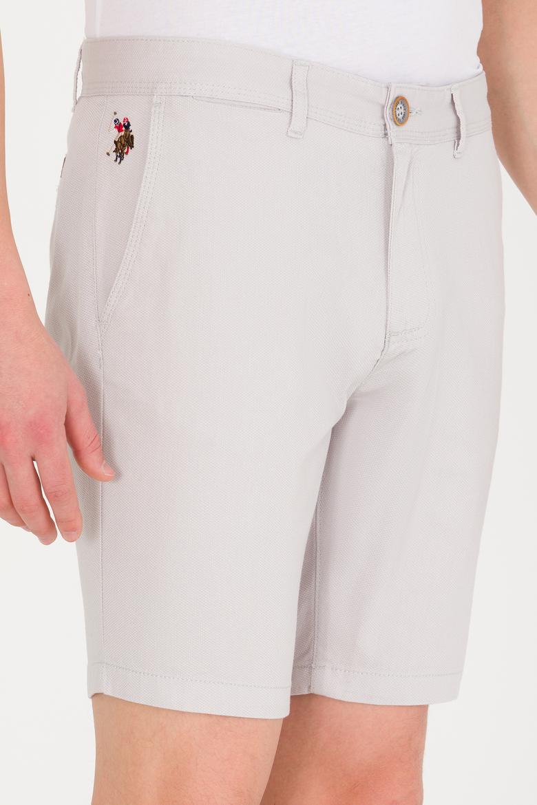 Erkek Açık Gri Dokuma Şort - 50266070085