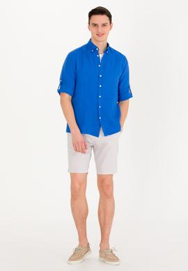 Erkek Saks Uzun Kollu Gömlek - 50267490005