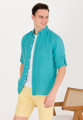 Erkek Mint Uzun Kollu Gömlek - 50267490025