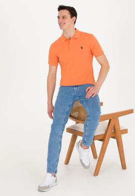 Erkek Turuncu Basic Polo Yaka Tişört - 50262933023