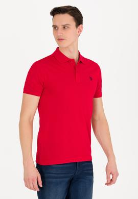 Erkek Kırmızı Basic Polo Yaka Tişört - 50262933175
