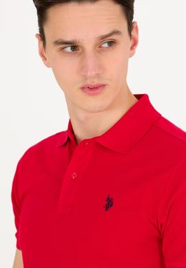 Erkek Kırmızı Basic Polo Yaka Tişört - 50262933175