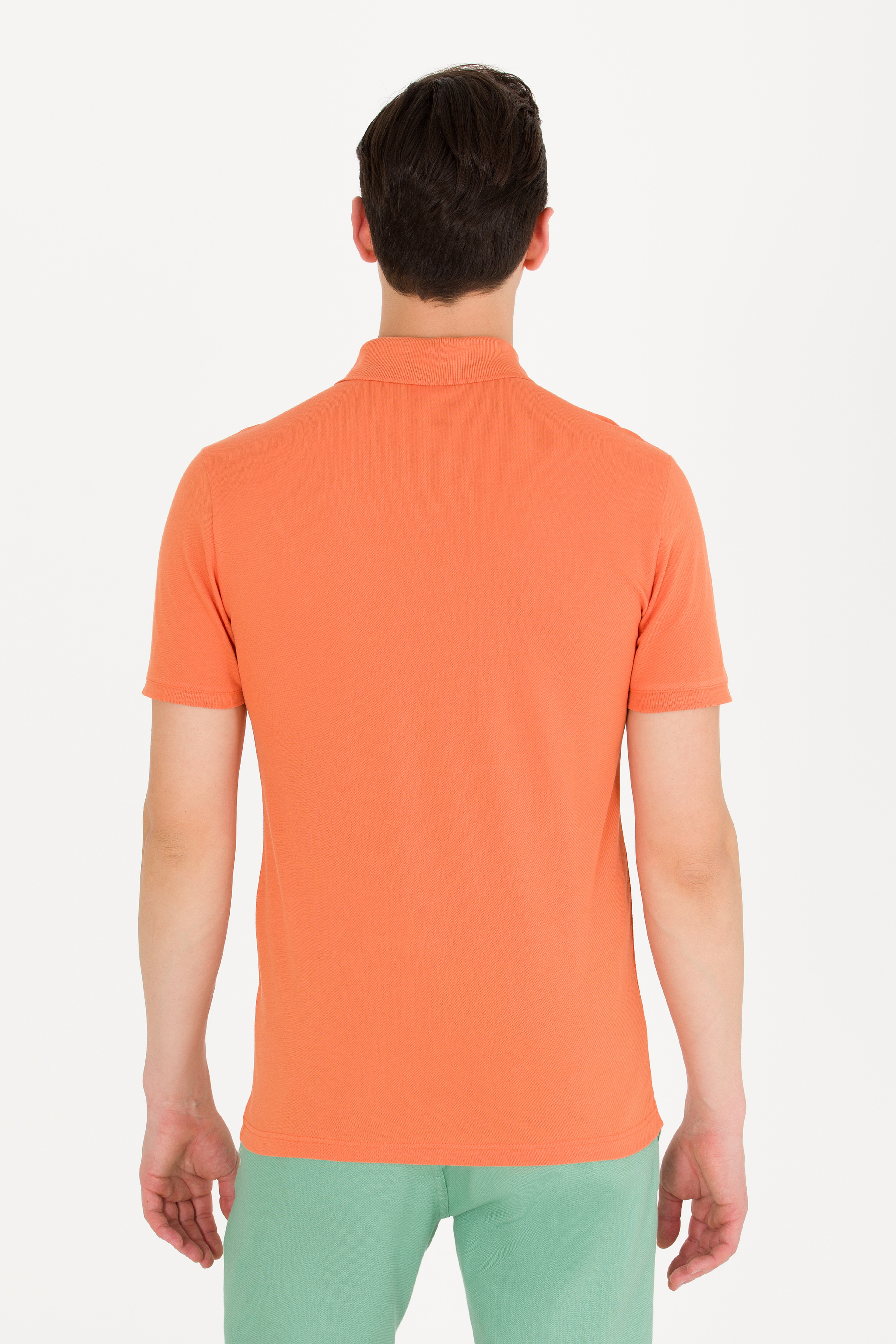 Erkek Kiremit Basic Polo Yaka Tişört