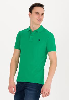 Erkek Yeşil Basic Polo Yaka Tişört - 50262933463