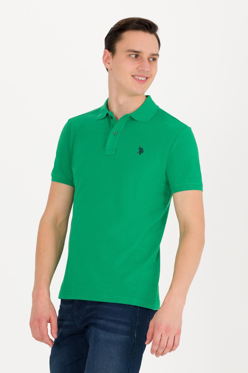 Erkek Yeşil Basic Polo Yaka Tişört