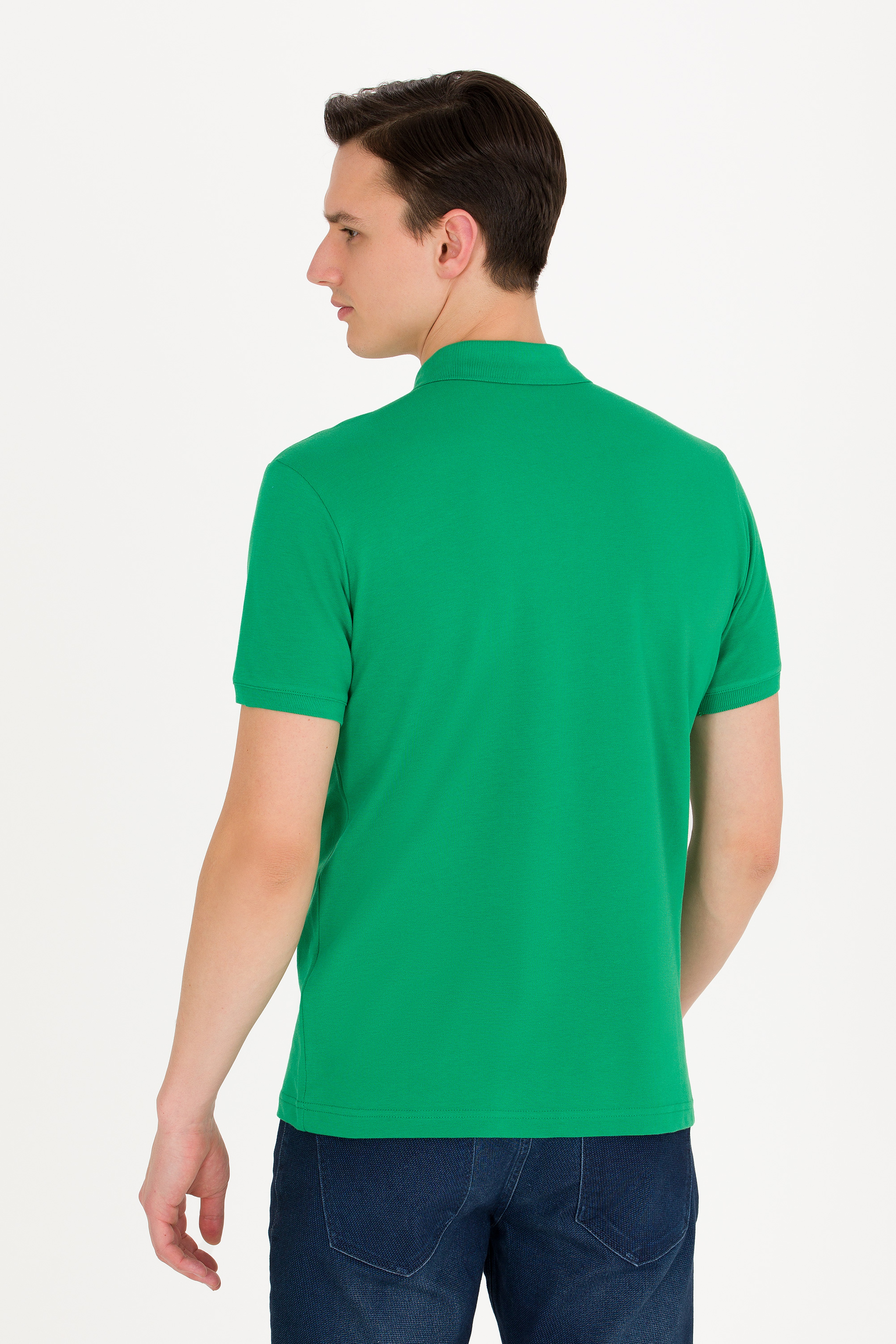 Erkek Yeşil Basic Polo Yaka Tişört