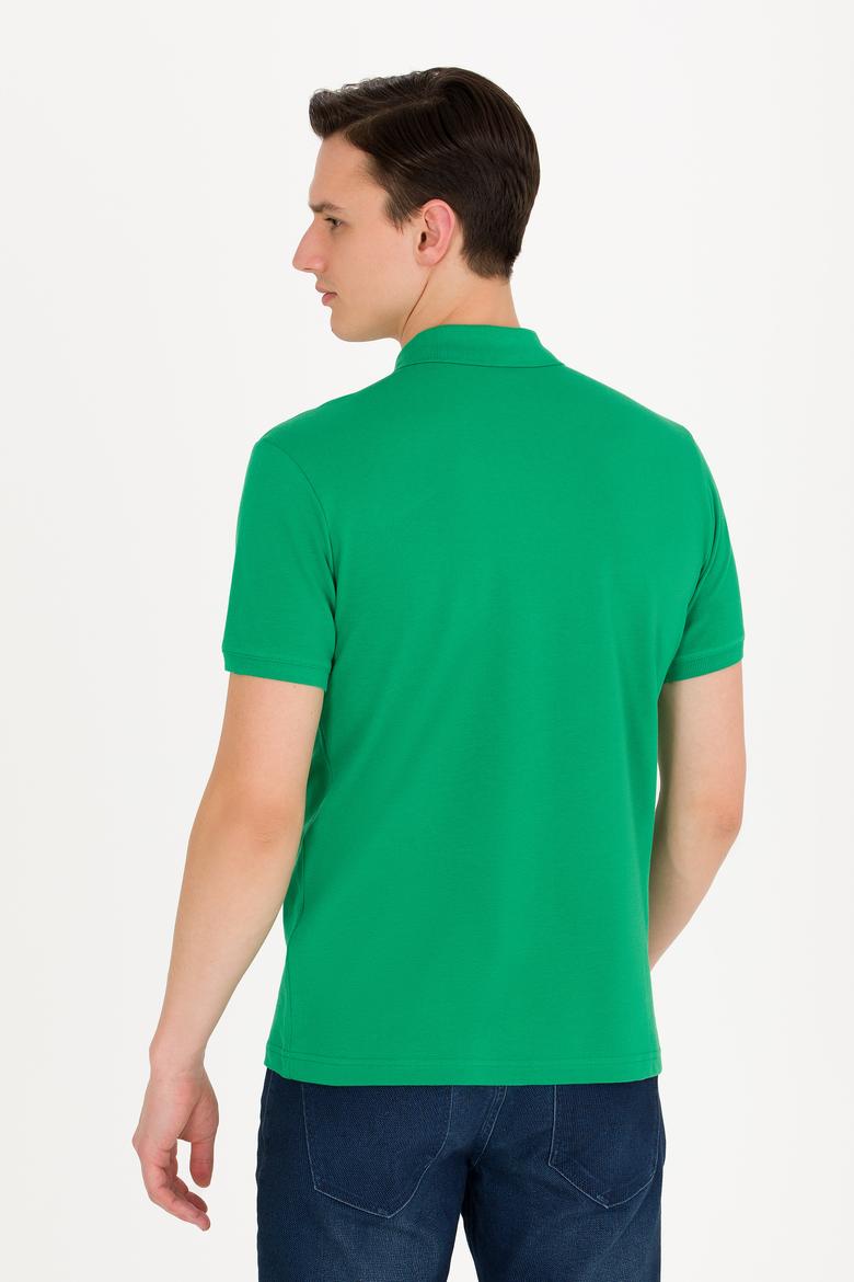 Erkek Yeşil Basic Polo Yaka Tişört - 50262933463