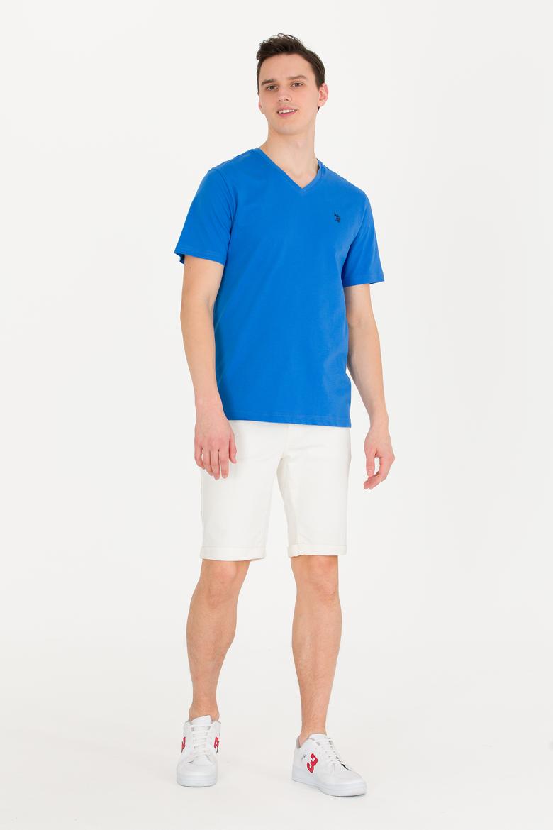 Erkek Saks Basic V Yaka Tişört - 50263203086