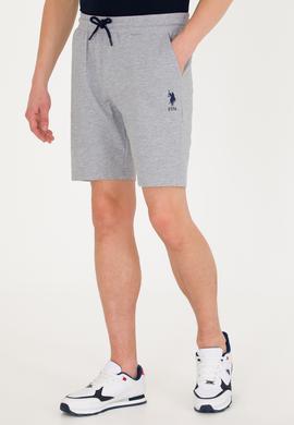 Erkek Gri Melanj Örme Şort - 50263423016