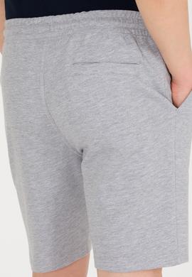 Erkek Gri Melanj Örme Şort - 50263423016